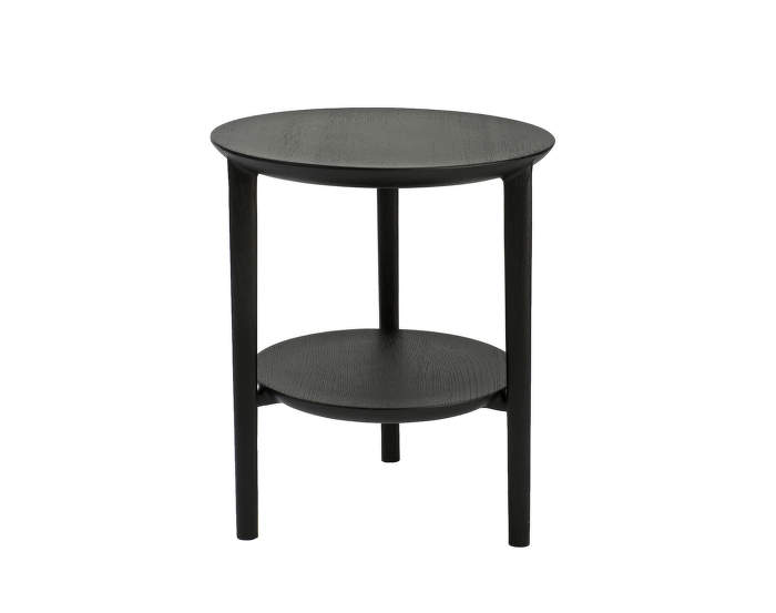 Oak Bok black side table