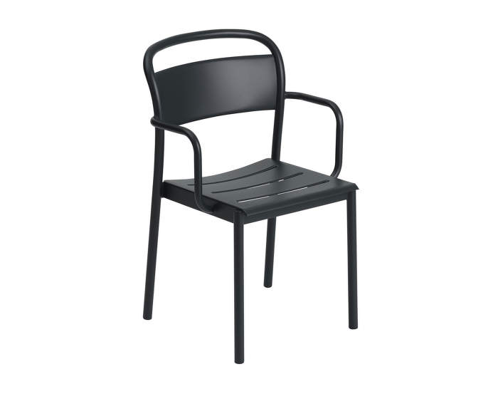 Linear Steel Armchair, black