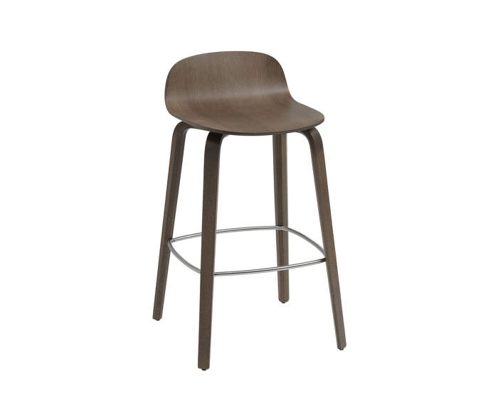 Visu Bar Stool, 65 cm, tained dark brown