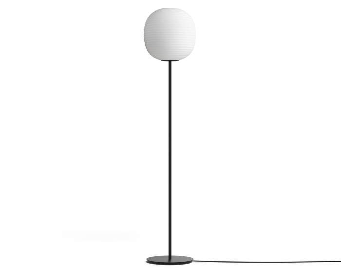 Lantern Floor Lamp, Medium, Frosted White Opal Glass