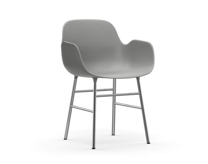 Form Armchair, grey/chrome
