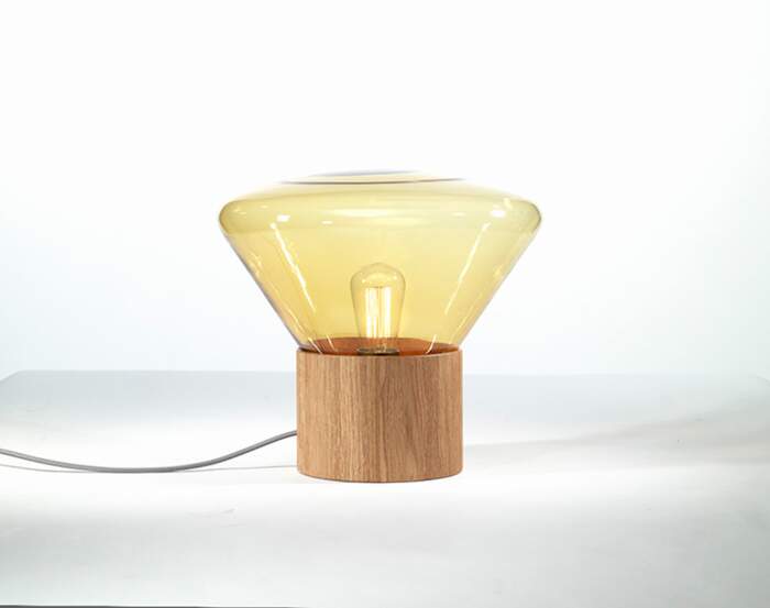 Muffins WOOD PC849 Lamp, amber / waxed oak