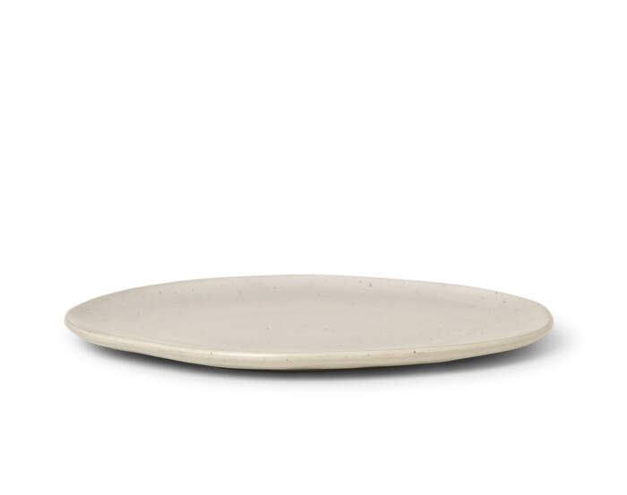 tanier Flow Plate L, off-white speckle