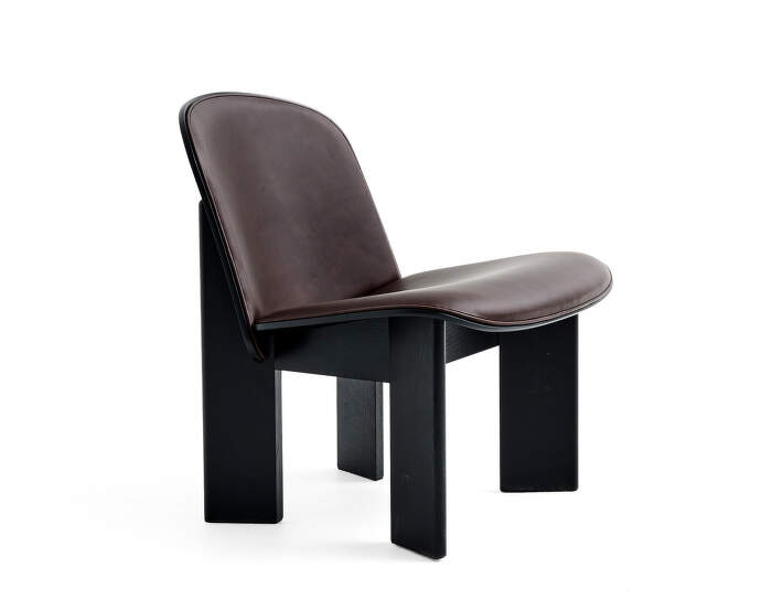 kreslo-Chisel Lounge Chair, black / Sense Dark Brown