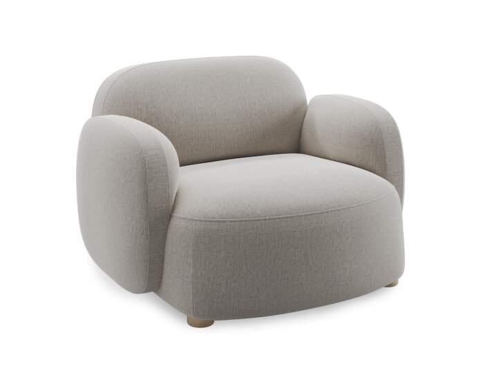 kreslo-Gem Lounge Chair w/armrests, Brusvik 02 light grey