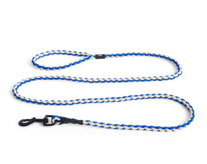 voditko-HAY Dogs Leash Braided, off-white/blue