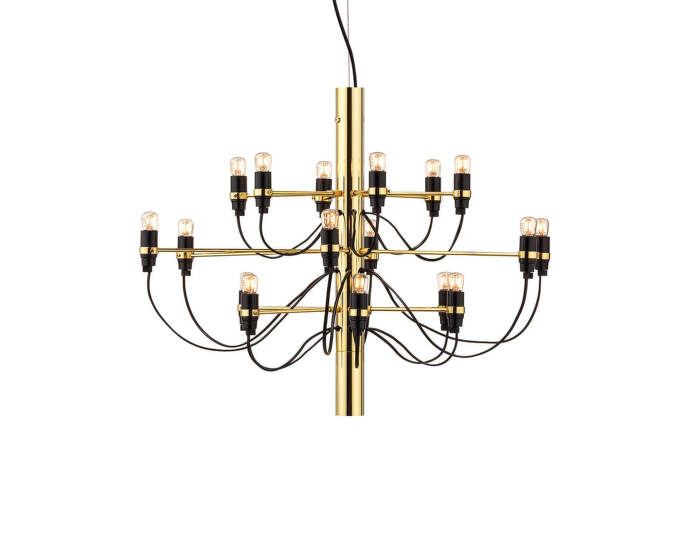 Luster 2097/18 Clear Bulbs, brass