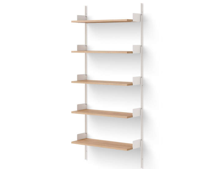 Policová zostava Wall Shelf 1900, oak/white