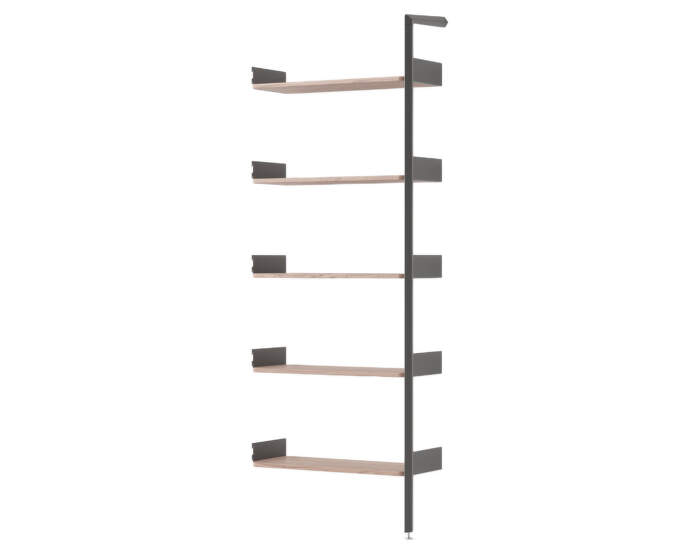 Policová zostava Rombe IF4, anthracite/lacquered walnut