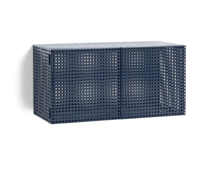 Skrinka Perforated Cabinet Wall Small, steel blue