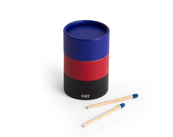 Zápalky Matches Round, cobalt blue, red and black