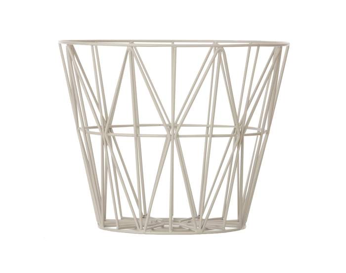Wire Basket Grey Large
