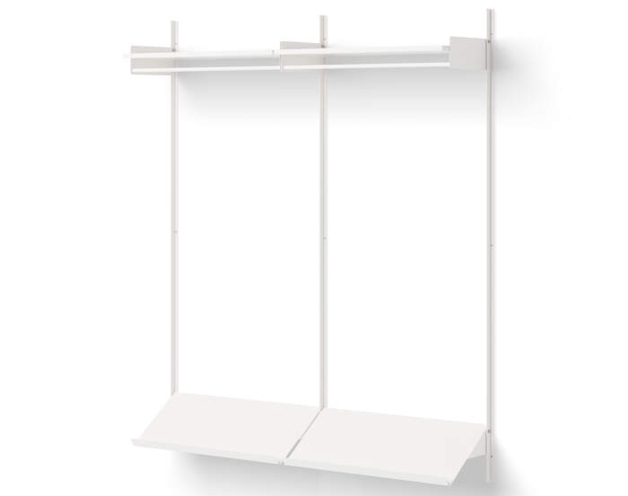 Policová zostava Wardrobe Shelf 2, white/white