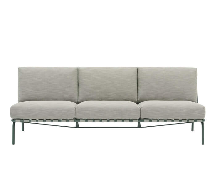 Pohovka Settle Sofa 3-Seater bez podrúčiek, Ribbed Weave 2/dark green