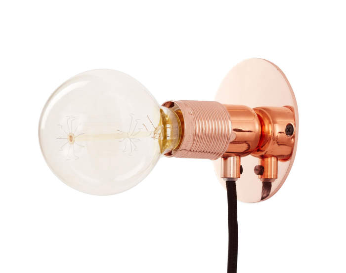 E27 Wall Light, Copper