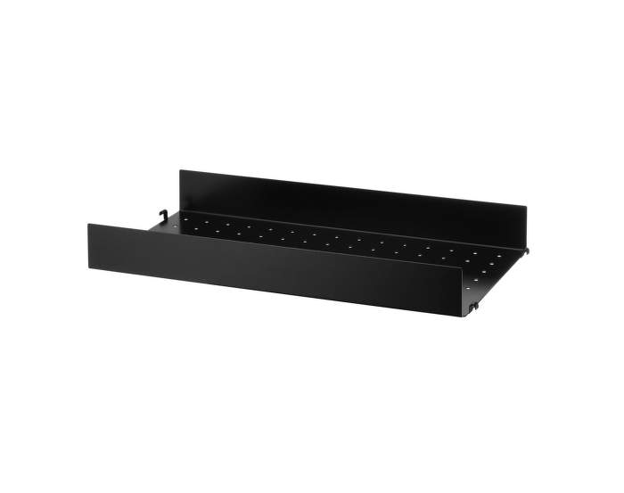 Police String Metal Shelf High Edge 58 x 30, black