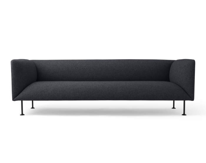 Trojmístná pohovka Godot Sofa, dark grey melange