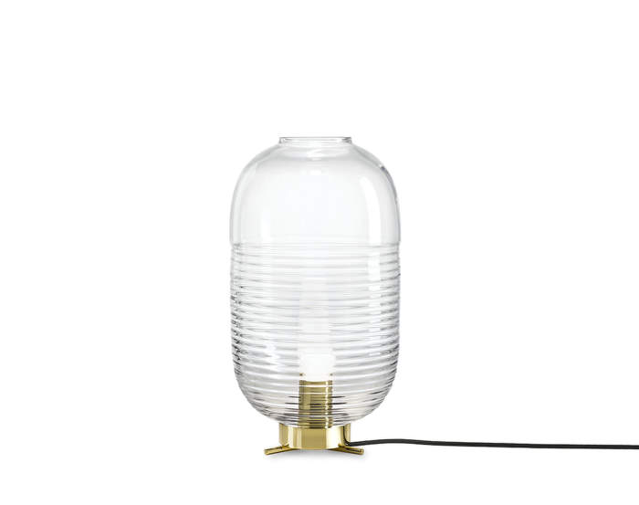 Stolná lampa Lantern, clear/polished brass
