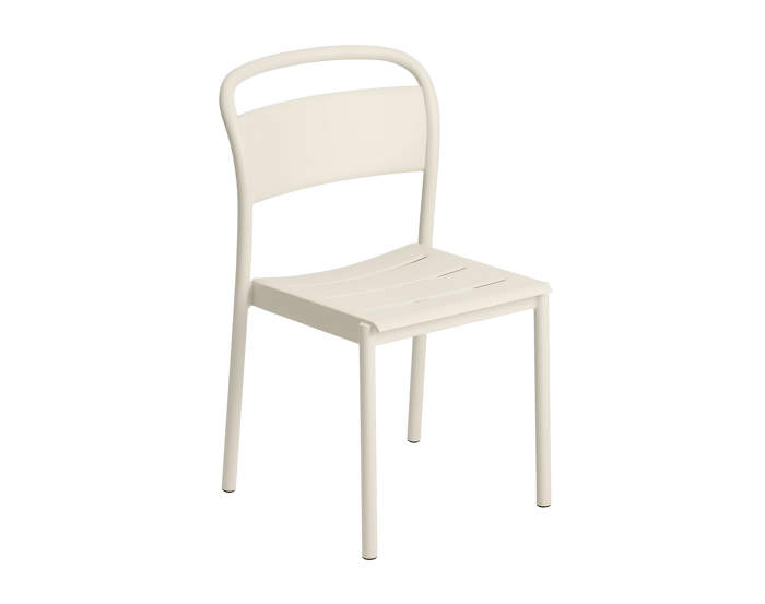 Linear Steel Side Chair, off-white