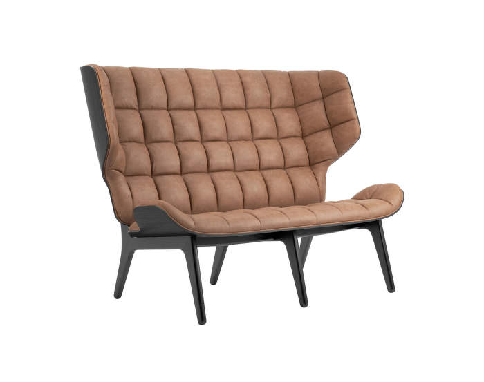 Sofa Mammoth, black oak / Dunes Leather - Camel 21004