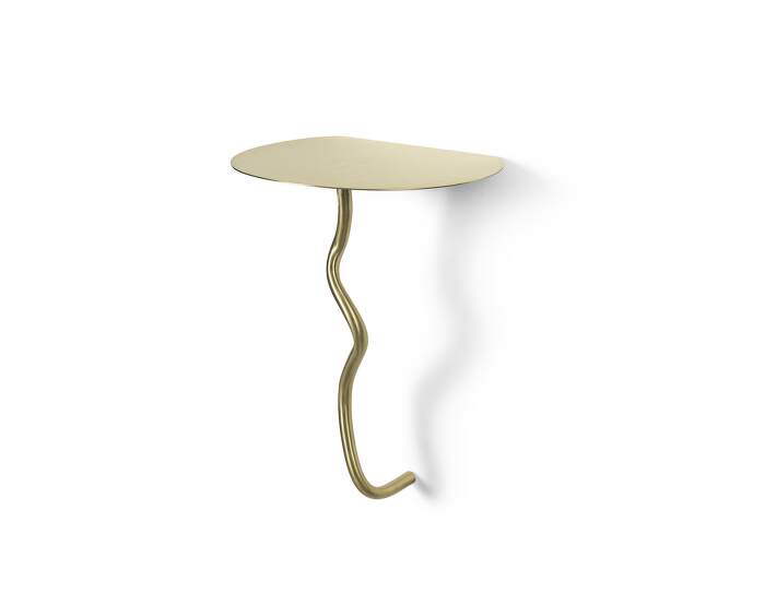 stolik-Curvature Wall Table, brass