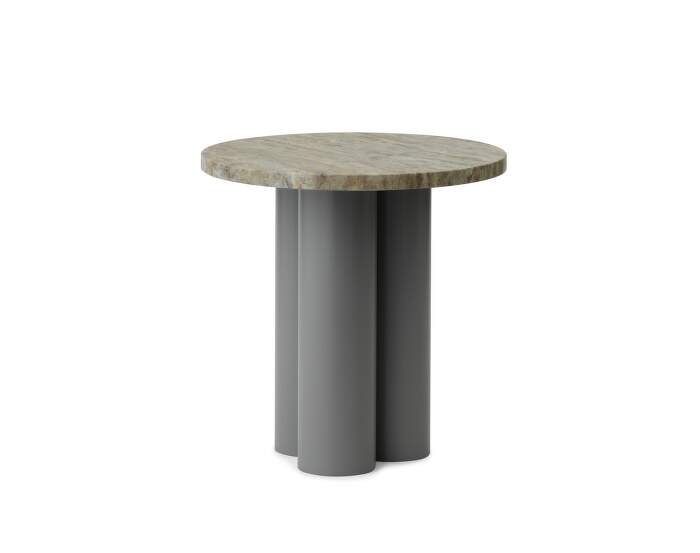 stolik-Dit Table, grey travertine silver