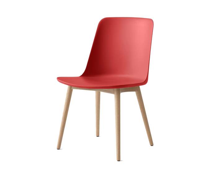 stolicka Rely HW71 Chair, oak/vermillion red