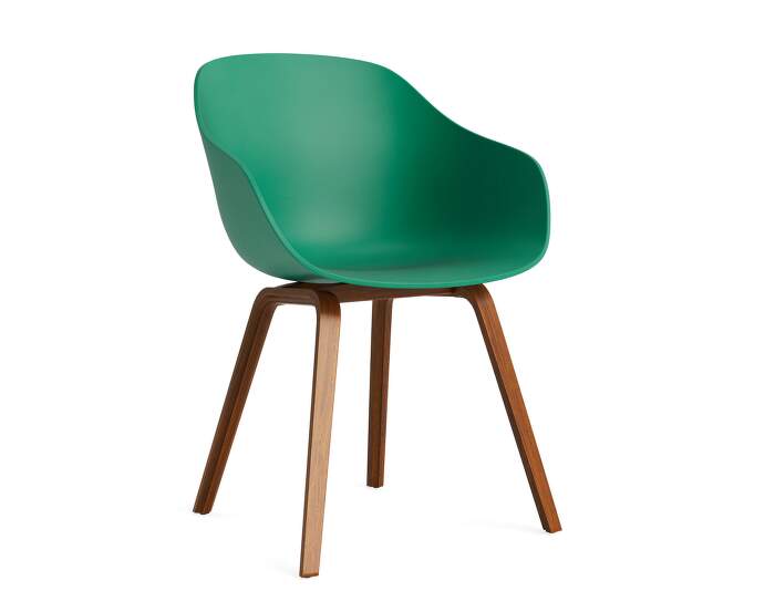 zidle-AAC 222 Chair Walnut, teal green