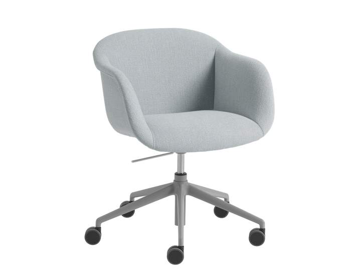 zidle-Fiber Soft Armchair Swivel w. Gas Lift, Ecriture 170 / grey