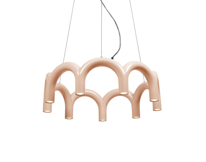 Závesné svietidlo Arch Circle 76, nude
