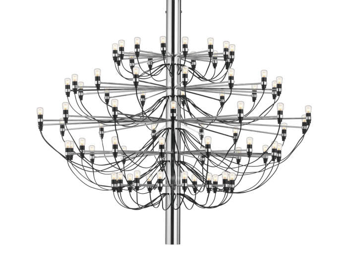 Luster 2097/75 Clear Bulbs, chrome