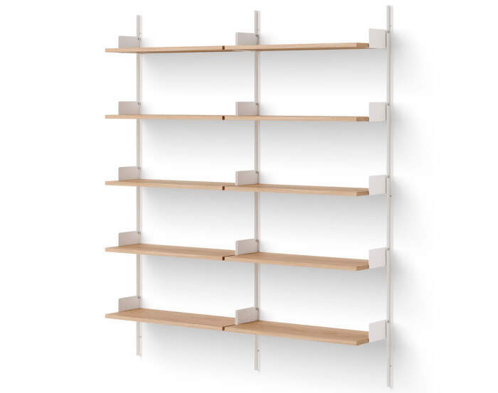 Policová zostava Library Shelf 1900, oak/white