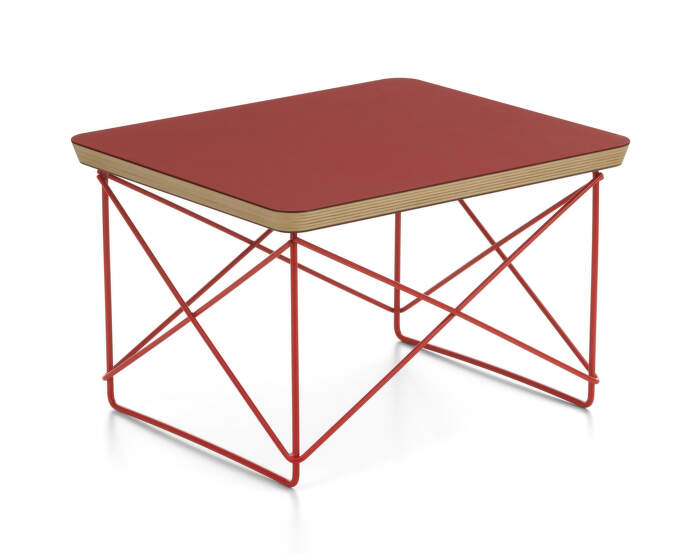 Occasional Table LTR Linoleum Dark Brick, Eames classic red