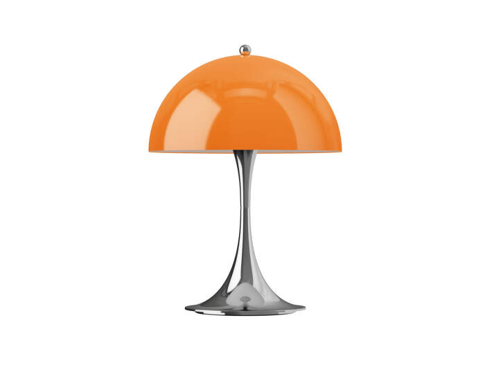 Prenosná lampa Panthella 250, chrome original opal orange