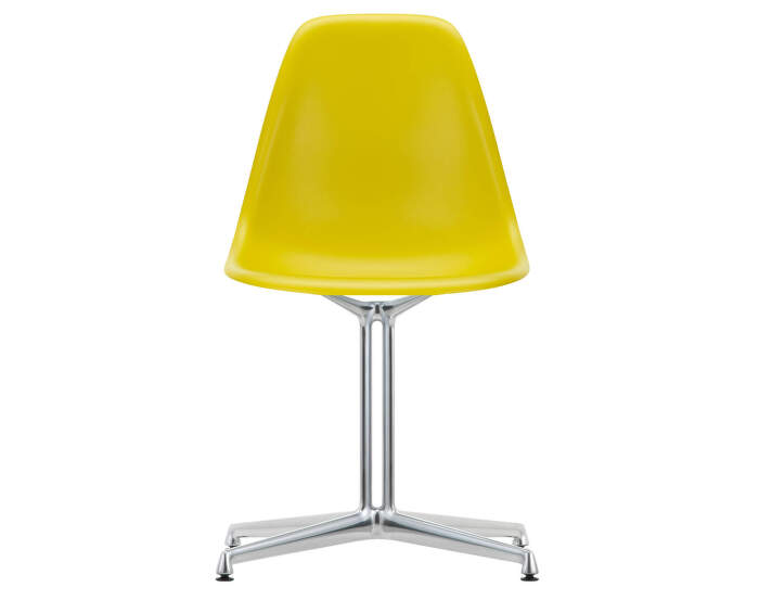 Židle Eames DSL, mustard polished aluminium