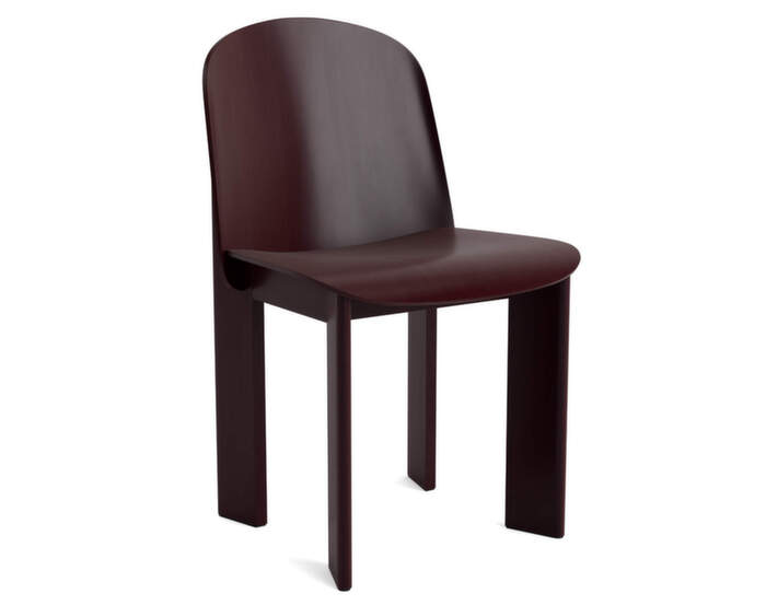 Stolička Chisel 65, dark bordeaux lacquered beech