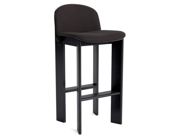 Barová stolička Chisel 35 H75, black lacquered oak / Steelcut Trio 383
