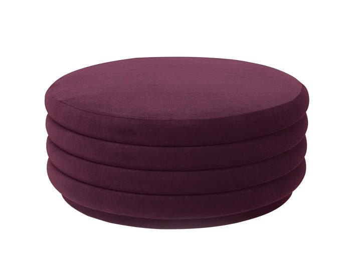 Pouf Round large, bordeaux