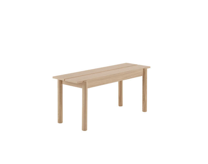 Linear wood bench, 110 cm