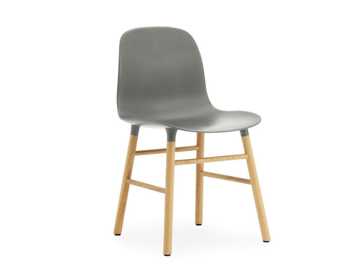 Židle Form, šedá/dub