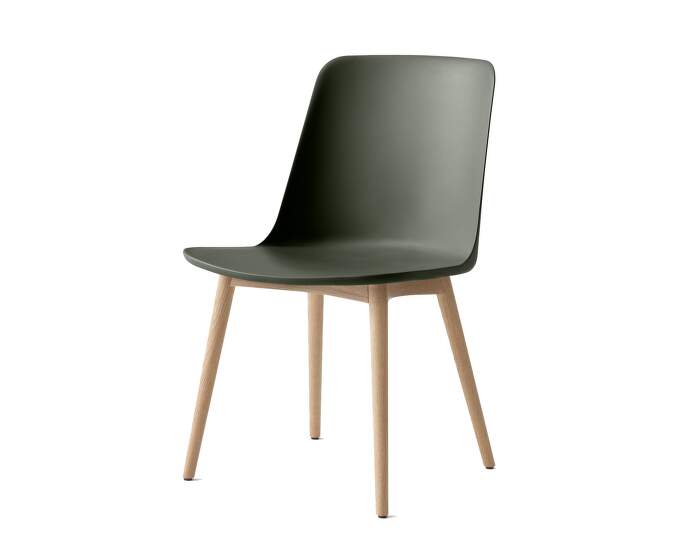 zidle-Rely HW71 Chair, oak/bronze green