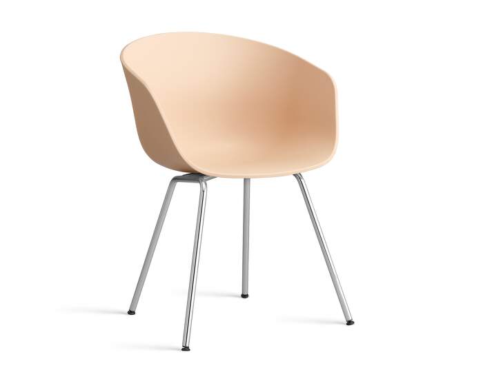 zidle-AAC 26 Chair Chromed Steel, pale peach