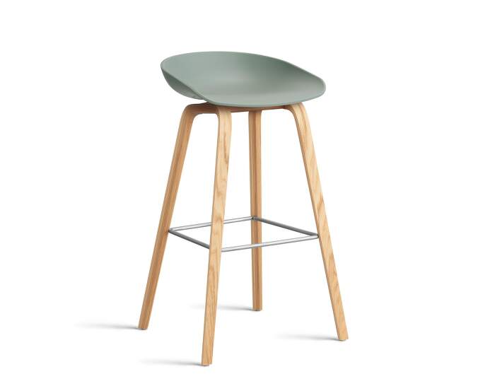 stolicka-AAS 32 Bar Stool High Oak, fall green