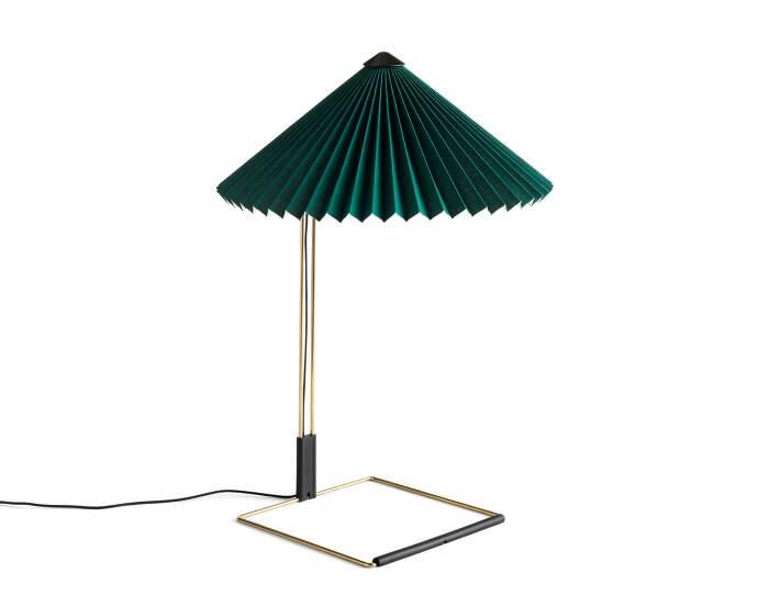 lampa-Matin 380 Table Lamp, polished brass / green