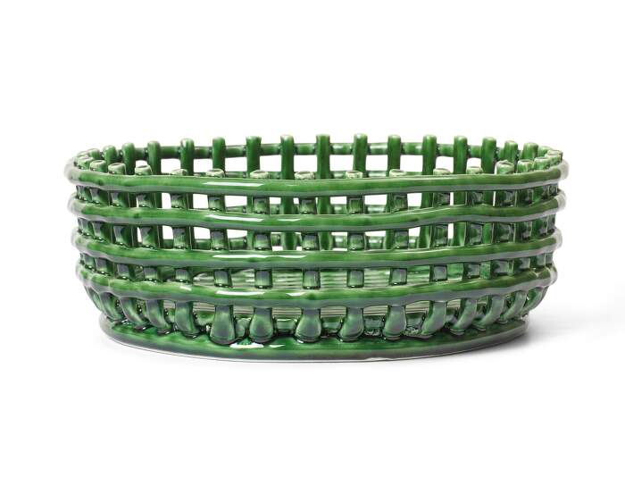 misa-Ceramic Centrepiece Bowl, emerald green