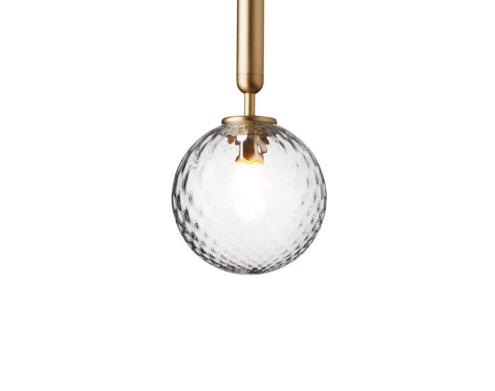 Závesné svietidlo Miira 1, brass/optic clear