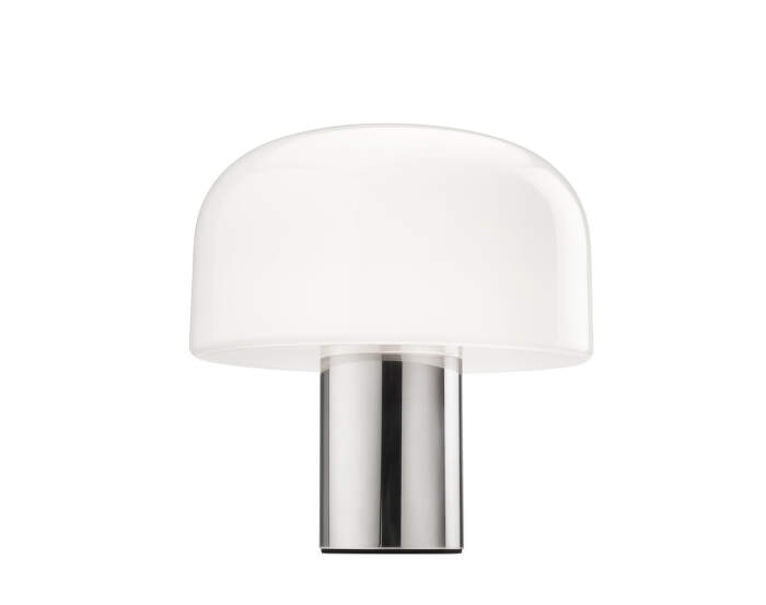 Stolná lampa Bellhop Glass T, bright aluminum