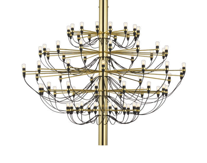 Luster 2097/75 Clear Bulbs, brass