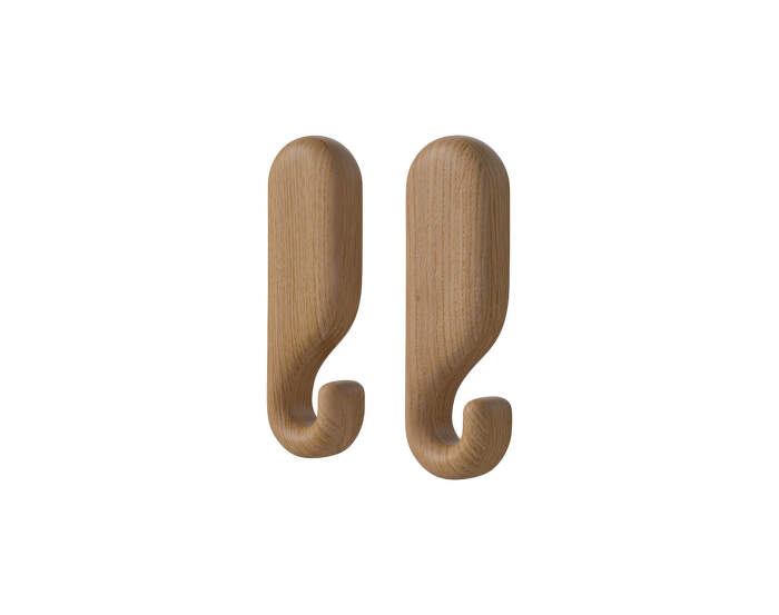 Nástenný vešiak Nob 8.5 cm 2ks, oiled oak