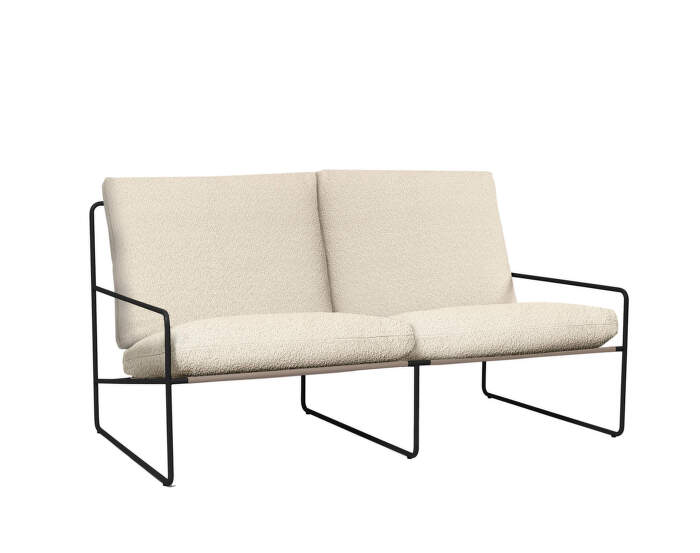 Outdorová sofa Desert 2-seater, black/off-white